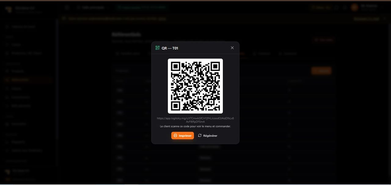 Restaurant — QR Code de table